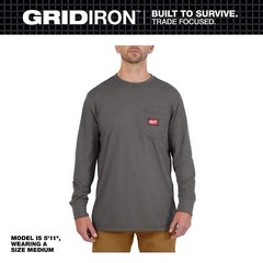 Milwaukee 606 Men’s GRIDIRON Cotton/Polyester Long-Sleeve Pocket T-Shirt