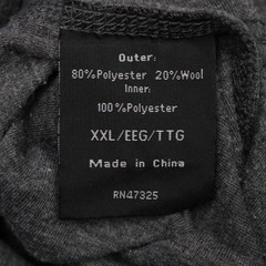 Omni-Wool Shirt‎ Mens 2XL XXL Gray Base Layer Wool Blend Poly Lined Long Sleeve