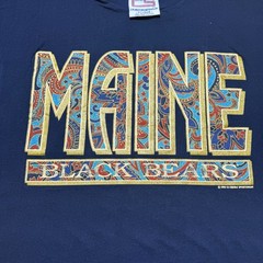 Vintage 1992 University Of Maine Black Bears College Paisley Boho T-Shirt – XL
