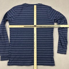 Marine Layer Shirt Men Large Blue Stripe Crew Long Sleeve Cotton Casual Top L