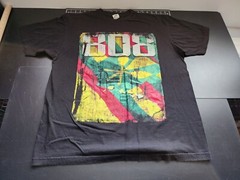 Shaka Active 808 hawaiian flag rasta colors S/S Black T-shirt Mens Size 2XL