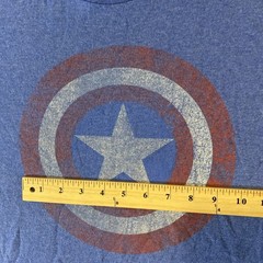 Marvel Captain America T Shirt Mens Medium Blue Graphic Print Superhero