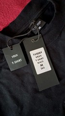 Yes Tu Veux Black T-shirt, Size M, New with Tags, Embossed Logo, 100% Cotton