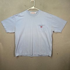 Richardson Light Blue Pocket T Shirt w/ Red Embroidered Logo & Crewneck Size 5