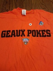 Gidan Men’s T Shirt Orange Geaux Pokes Sugarbowl Size Medium top jersey