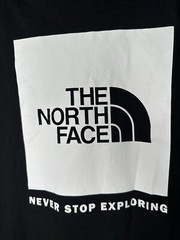 THE NORTH FACE Mens Black Shirt Short Sleeve Tee – Double Sided Logo Size M