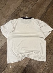 Champs Sports White Crew Neck T-Shirt Black Contrasting Trim Men’s