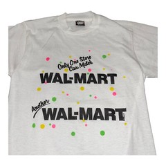 Vintage Screen Stars Best Walmart Store Tshirt Size Medium RARE White Neon Color