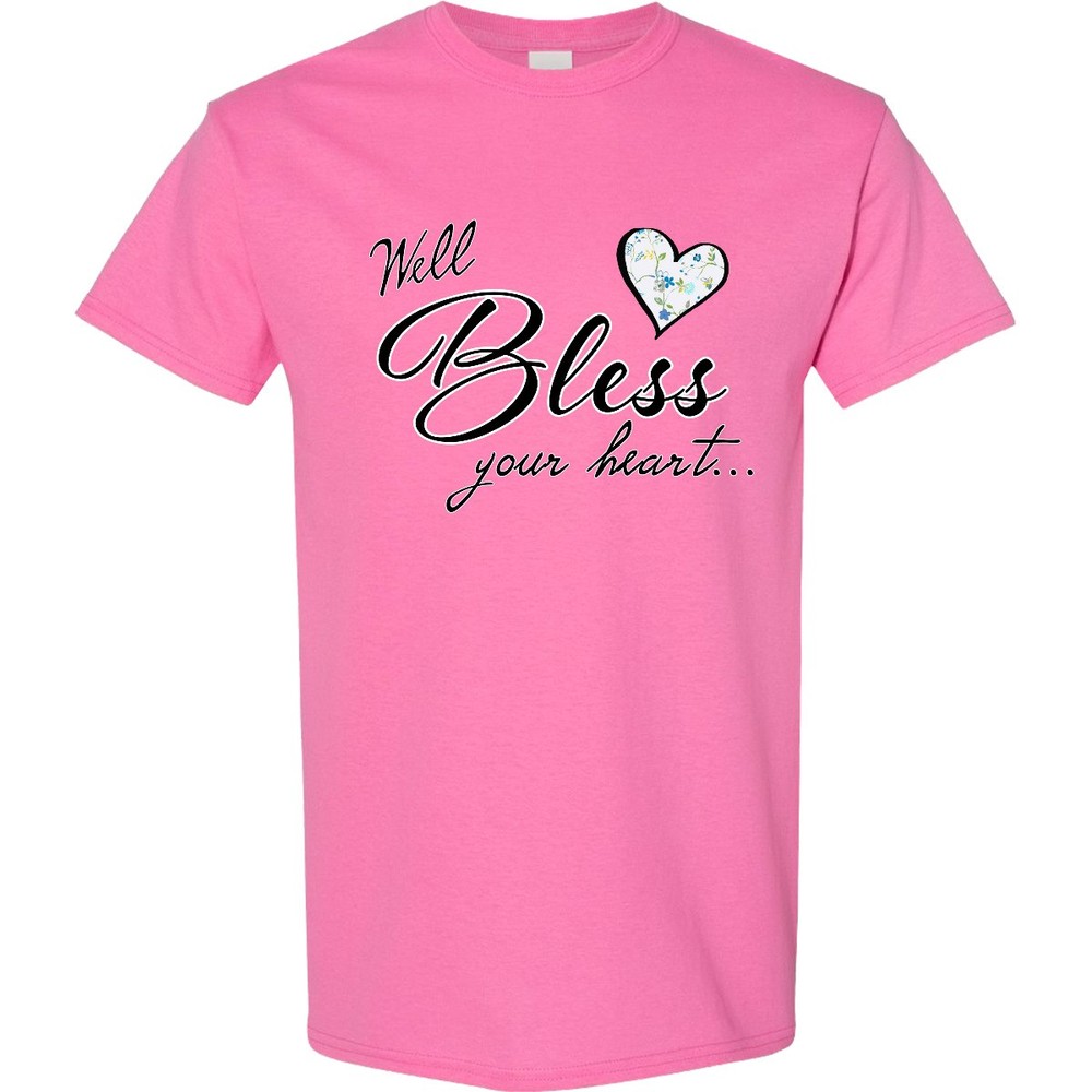 Inktastic Well Bless Your Heart With Calico Print T-Shirt Mothers Day Mama Sass