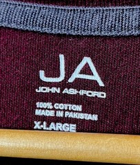 Vintage John Ashford 90s Mens XL Henley Shirt Heavy Cotton