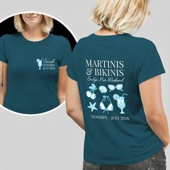 Matching Hen Do Custom T Shirt Martinis Bikinis Bride Tee
