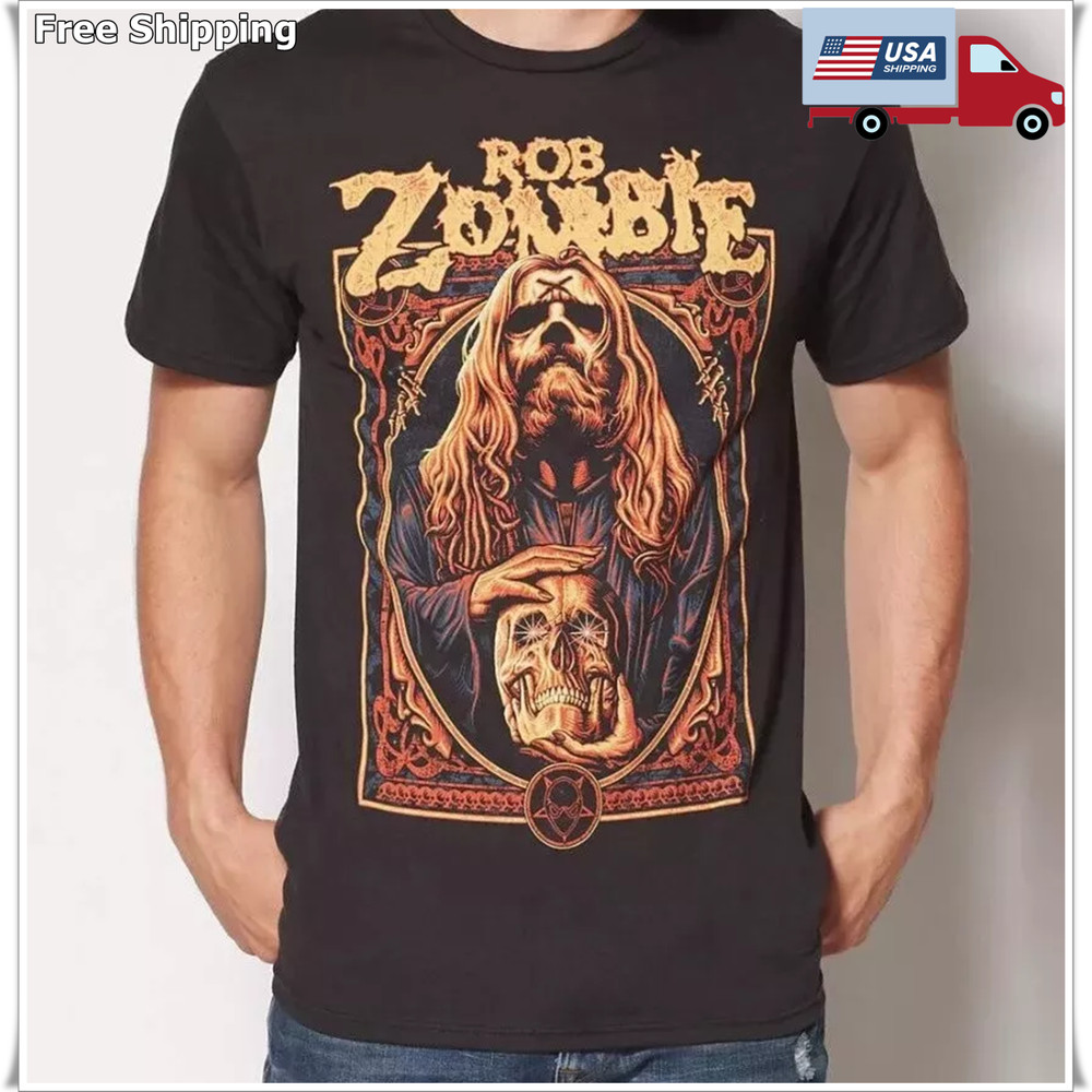NEW! Rob Zombie WARLOCK ROB ZOMBIE T-Shirt , Graphic T-shirt, Size S to 5XL