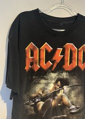 Vintage Acdc TNT Shirt XL Rock Band Gig Angus Young 2011 Distressed Angus Young