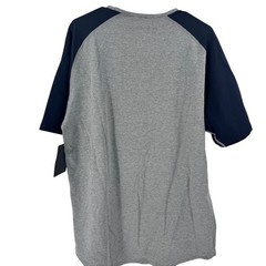 BYLT Basics Men XL Drop Cut Lux Shirt Heather Grey Navy Raglan Athletic NWT
