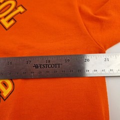 Vintage Football Touchdown Club T-Shirt Mens Large Orange SS JERZEES Made in USA