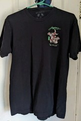 RIOT SOCIETY Tokyo Los Angeles koi fish Cotton Men’s t-shirt tee Size L Black