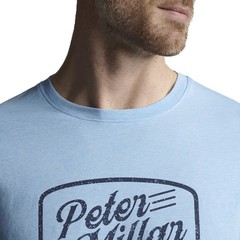 PETER MILLAR Crown Lite Graphic Print Long Sleeve Tee T-Shirt CBLU Blue Sz XL