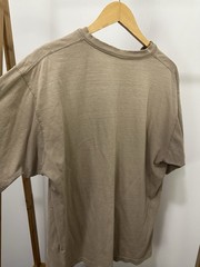 VTG Gradient Sun Faded Thrashed Worn WIP Henley Short Sleeve Pocket T-Shirt M