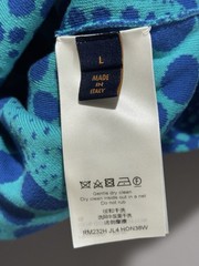 Louis Vuitton L Size Kusama All Over Pumpkin T Shirt Green Blue Cotton Tee