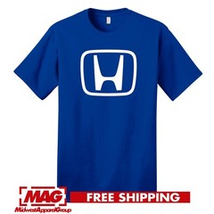 HONDA LOGO BLUE T-SHIRT Automotive Shirt Tee Civic Accord Racing Vtec TypeR T