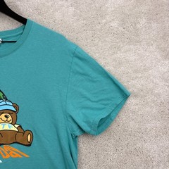 Teddy Fresh T Shirt Adult Size Medium Blue Short Sleeve Earth Day Cotton Graphic