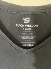 Mack Weldon Shirt Men’s XL Black V Neck Tagless Pima Cotton Soft Stretch Tee