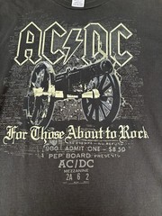 AC/DC Rock n Roll T-Shirt Black Size Large For Those About To Rock Mezzanine