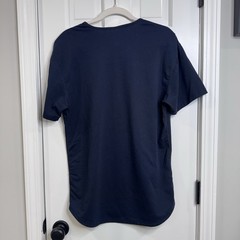 BYLT Drop Cut Shirt Mens Large Navy Short Sleeve Crew Neck Premium Basics