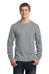 Port & Company PC54LS Mens Long Sleeve Core Cotton Crew Neck T-Shirt