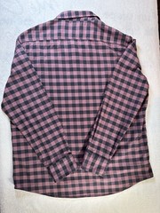 Flag & Anthem Mens XL Red Black Plaid Long Sleeve Button Up Shirt Cotton Stretch