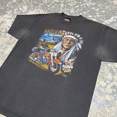 Vintage Brothers In The Wind 3D Emblem Harley Davidson 90s USA Tshirt 1990