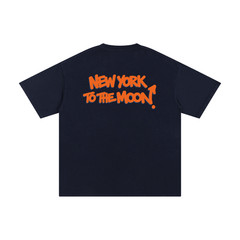 New York Knicks Basketball “To The Moon” T-Shirt NYC Double Sided Tee S-2XL