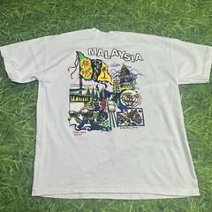 Malaysia Penang Destination Tee Bright Color Graphic Men’s Large Cotton Shirt