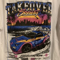 Box Set Mens Boxset Takeover Society Car Graphic White Shirt Men’s Size Medium