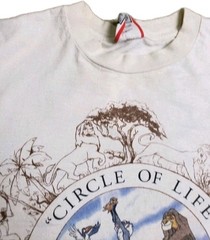 Vtg Disney Designs The Lion King Circle of Life 1994 Film T Shirt 90s Sz Large