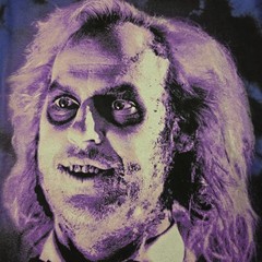 Beetlejuice Tie Dye Shirt Mens 2XL XXL Blue Distressed Classic Movie Retro NWT