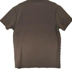 Krome L Mens T Shirt Charcoal Grey Textured Polyester Stretch Rare Textured NWT