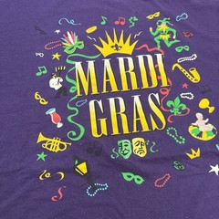 Mardi Gras Purple T Shirt XXL 100% Cotton New Orleans Louisiana Parade Krewe