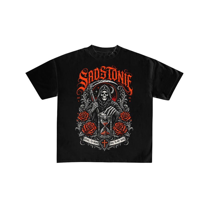 Grim Reaper Hourglass Graphic Tee