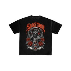Grim Reaper Hourglass Graphic Tee