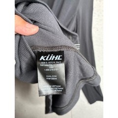 Kuhl Mens Long Sleeve Henley Shirt Gray Ribbed Performance Top Size M RN108846