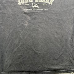 John Deere Shirt Mens Extra Large Black Graphic Tee Tractor Logo Farming Classic