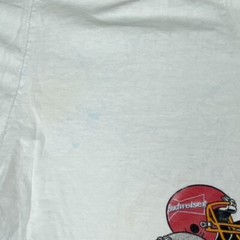 Vintage Monday Night Football T-Shirt Large 90s Bud Light White Paper Thin NFL