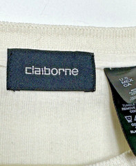 Claiborne PR-Essentials MERU Cream Men’s Short Sleeve Ribbed Crew Neck Shirt XL