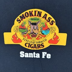 Vtg Gildan Large Black Smokin Ass Cigars Hawaii Santa Fe NM Fine Leaf Tobacco