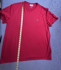Lacoste Short Sleeve T Shirt 100% Cotton Men’s Size 3 X Red