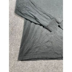 Men’s Black Full Sleeve V-Neck Ribbed Cuff Pull Over Casual T-Shirt Size XL