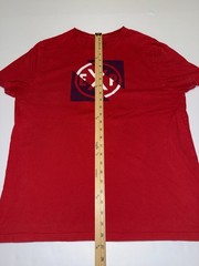 Express Men’s Graphic Logo T-Shirt Red Cotton Short Sleeve Size Large