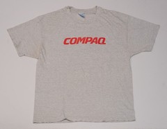 Vintage Compaq Computer T-Shirt Mens Size XL Y2K Single Stitch Tech IT Nerd Tee