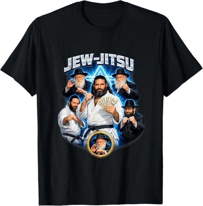 Jew Jitsu Funny Unhinged Gen Z Meme Sarcastic Jewish Raunchy T-Shirt